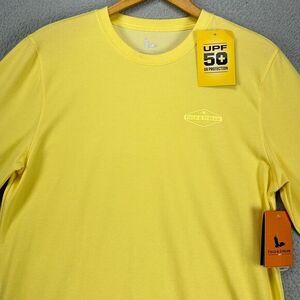 Field Stream Fishing T-Shirt Adult Medium Yellow UPF50 Long Sleeve Tee Mens‎ NEW